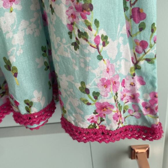 Lula Soul Sundance Pink Blossom Floral Tunic Top Sz S - Picture 7 of 10